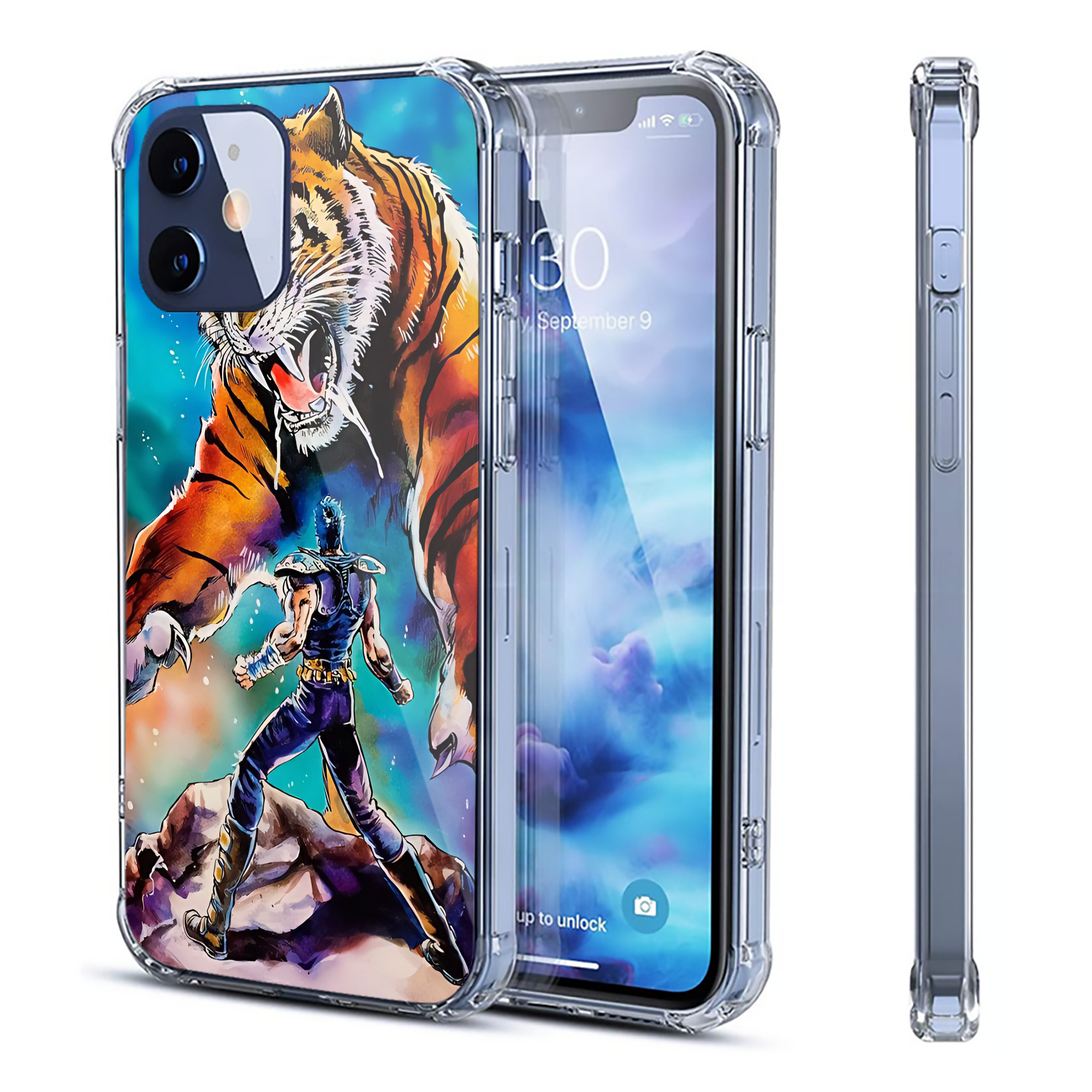 （画像用） 北斗の拳 Fist of the North Star 【iPhone 12シリーズ対応】透明スマホケース（クリアソフトケース）